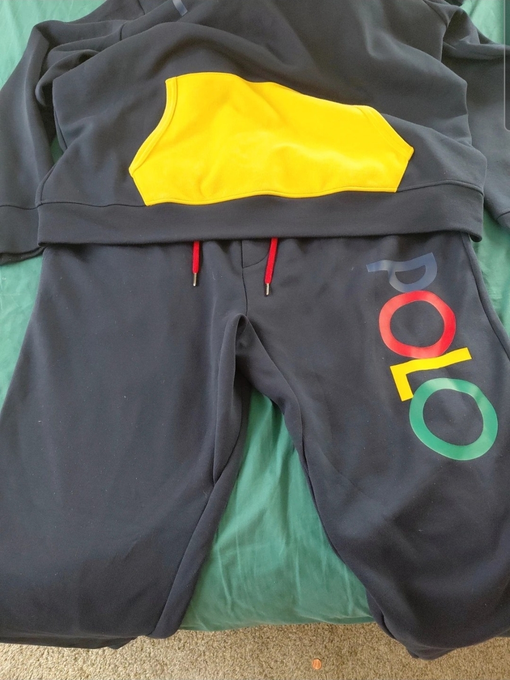Polo by Ralph Lauren Navy Sweatpants with Multicolor POLO Logo